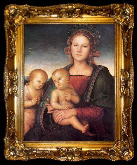 framed  Pietro Perugino Madonna with Child and the Infant St John, ta009-2
